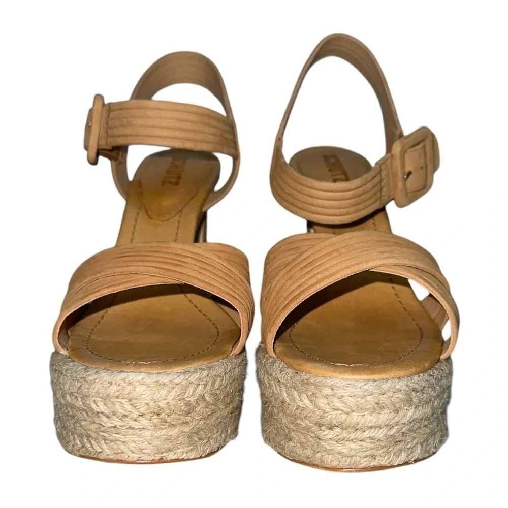 Schutz Size 9 Women's Blisse Platform‎ Nude Caramel Sandals